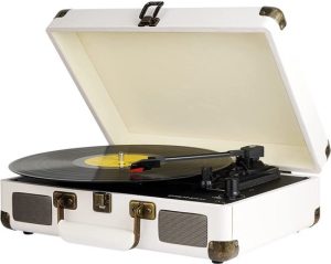 DIGITNOW Platenspeler M417 wit - Belt-Drive draagbaar met speakers