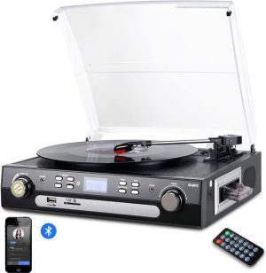 DIGITNOW Platenspeler M36 - Bluetooth Vinyl met stereo speakers