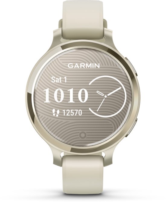 Garmin Lily 2 Active - Smartwatch - 35 mm - Lunar Goudkleurig met Bone Siliconen Bandje