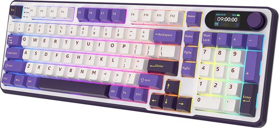 Royal Kludge RKS98 - Mechanisch Gaming Toetsenbord - Gaming Keyboard - Draadloos - RGB - Met LCD-scherm