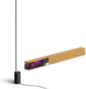 Tweedekans · Philips Hue gradient Signe vloerlamp - wit en gekleurd licht - zwart