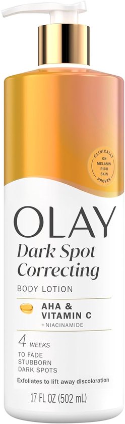Olay, Body Lotion, for Women, Tone Enhancing AHA-Serum | Zichtbaar Vermindert, Donkere Vlekken, & Verkleurde Huid,502ml